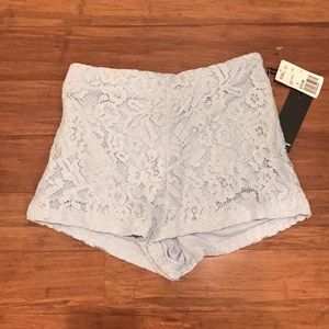 forever 21 light blue lace shorts